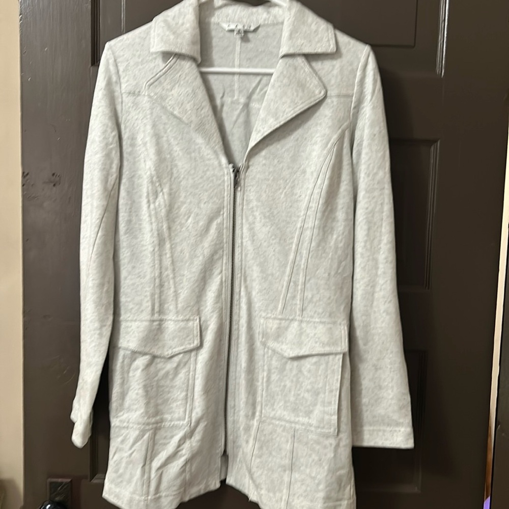 Light grey zip-up jacket by CAbi; small